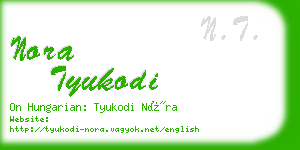 nora tyukodi business card